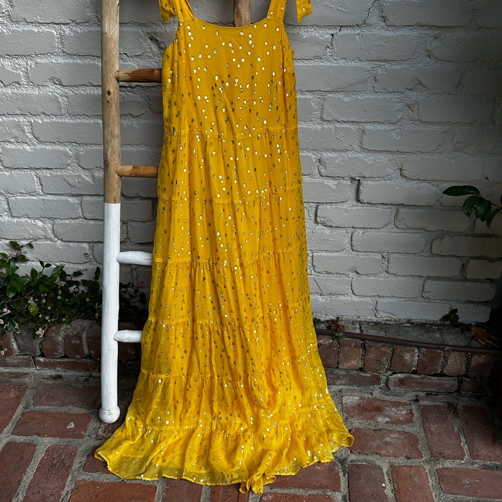 Sezane Yellow Maxi Dress